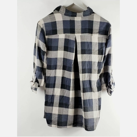 BlanK NYC Plaid Wrap Button Front Top - Picture 4 of 9